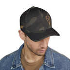 Embroidered Gold Shield Logo Cap