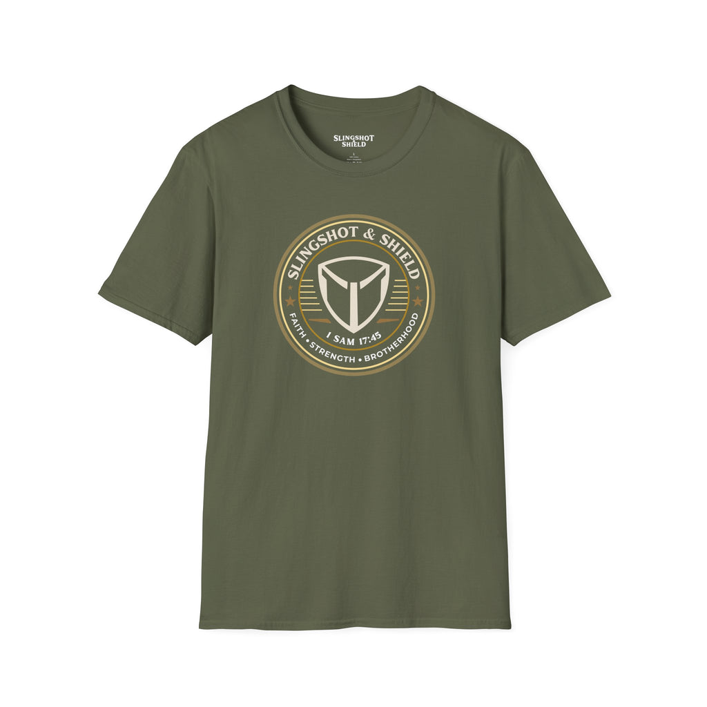 Slingshot & Shield Badge T-Shirt